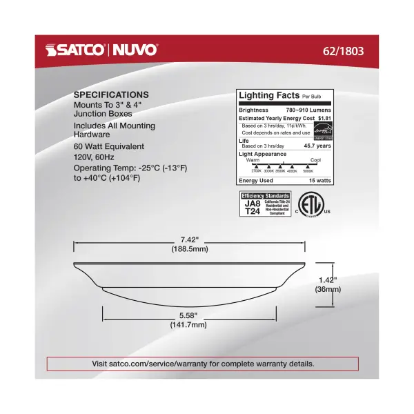 7" LED Disk Light - 5-CCT Selectable - Image 4
