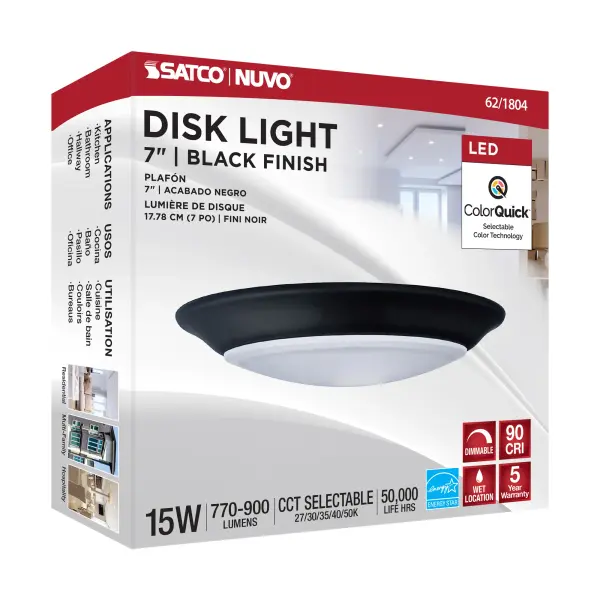 7" LED Disk Light with 5-CCT Selectable Technology - Image 8