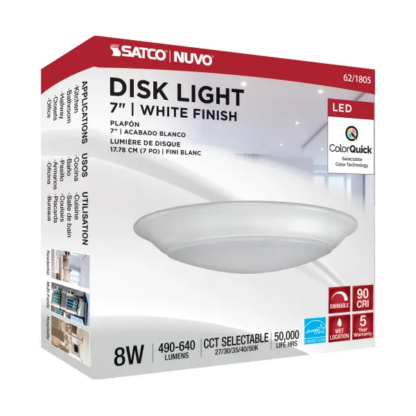 7-Inch LED Disk Light with Selectable Color Temperature - Image 8