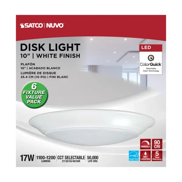 10" LED Disk Light - 5-CCT Selectable (6-Pack) - Image 4