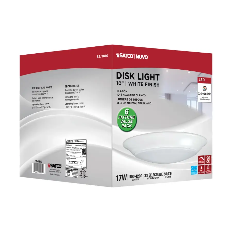 10" LED Disk Light - 5-CCT Selectable (6-Pack) - Image 9