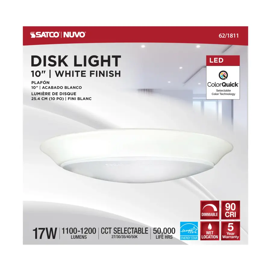 10" LED Disk Light with 5-CCT Selectable Technology - Image 3