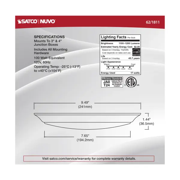 10" LED Disk Light with 5-CCT Selectable Technology - Image 4