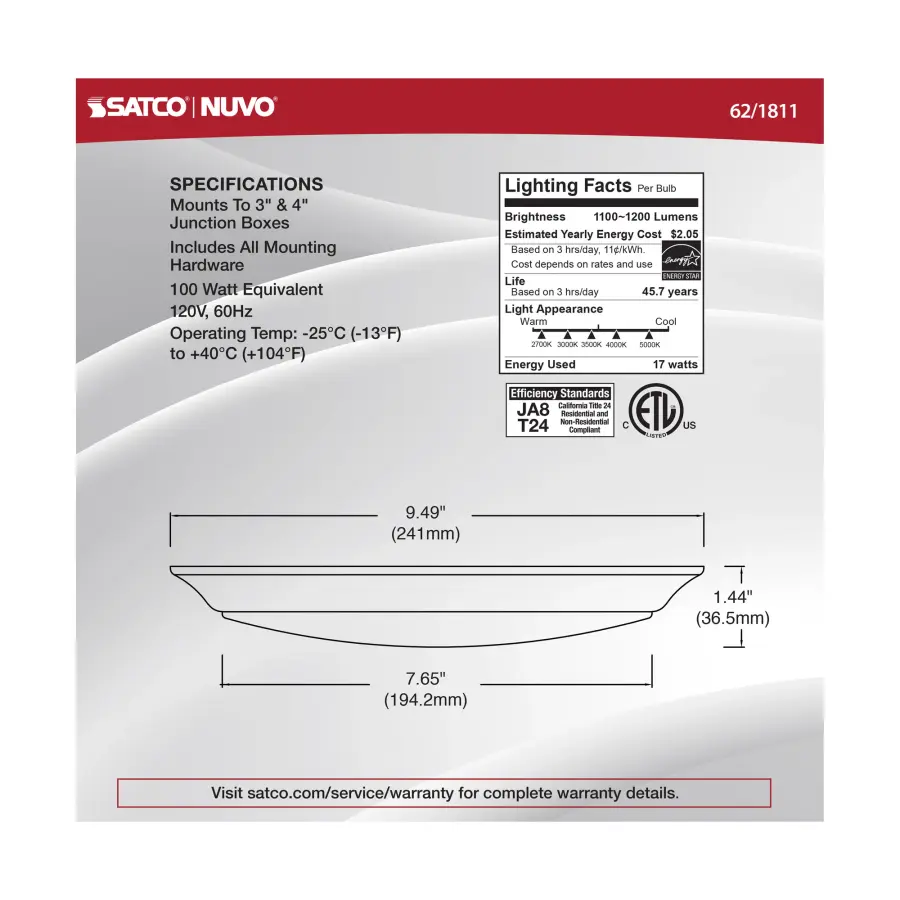 10" LED Disk Light with 5-CCT Selectable Technology - Image 4