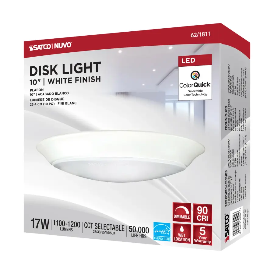 10" LED Disk Light with 5-CCT Selectable Technology - Image 7