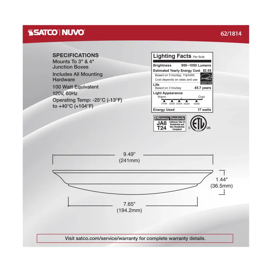 10" LED Disk Light with 5-CCT Selectable Technology - Image 4