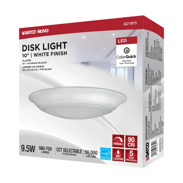 10-Inch LED Disk Light with Selectable Color Temperature - Image 7