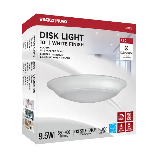 10-Inch LED Disk Light with Selectable Color Temperature - Image 8