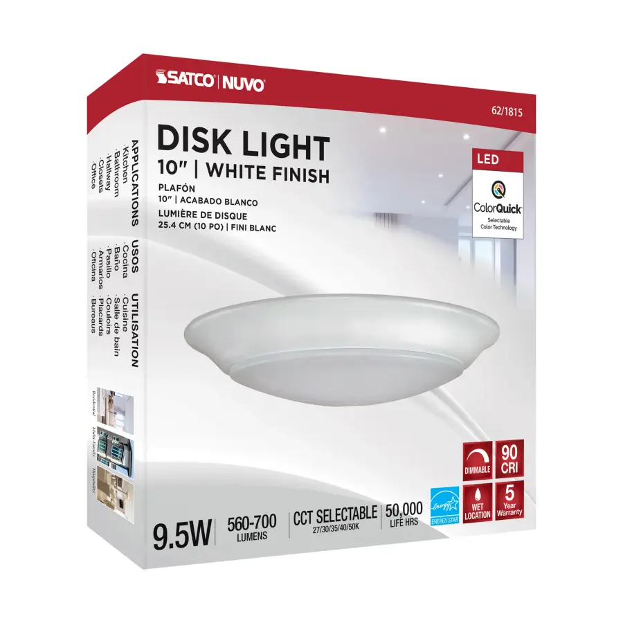 10-Inch LED Disk Light with Selectable Color Temperature - Image 8