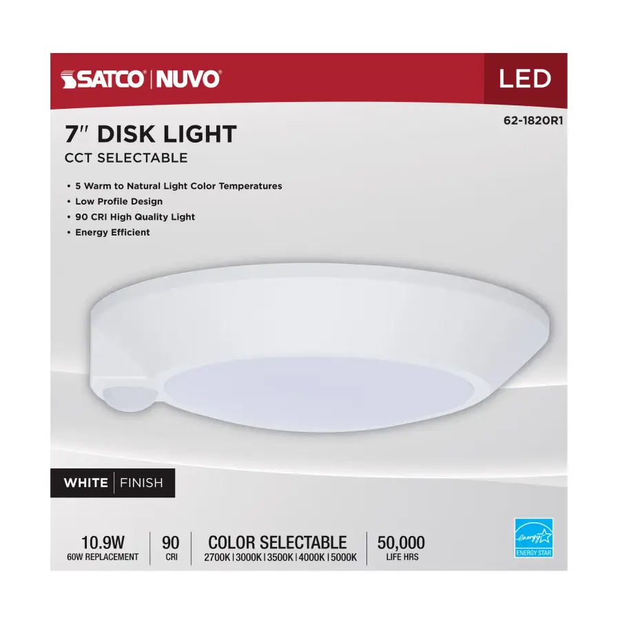 7" LED Disk Light with Occupancy Sensor - CCT Selectable - Image 11