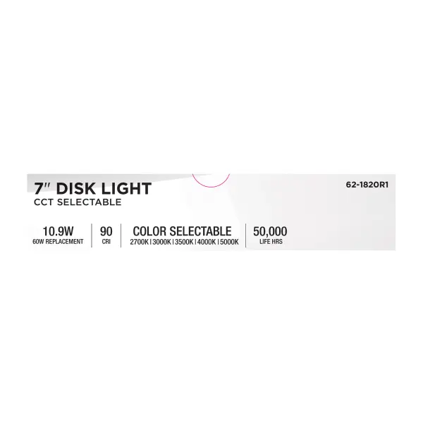 7" LED Disk Light with Occupancy Sensor - CCT Selectable - Image 15