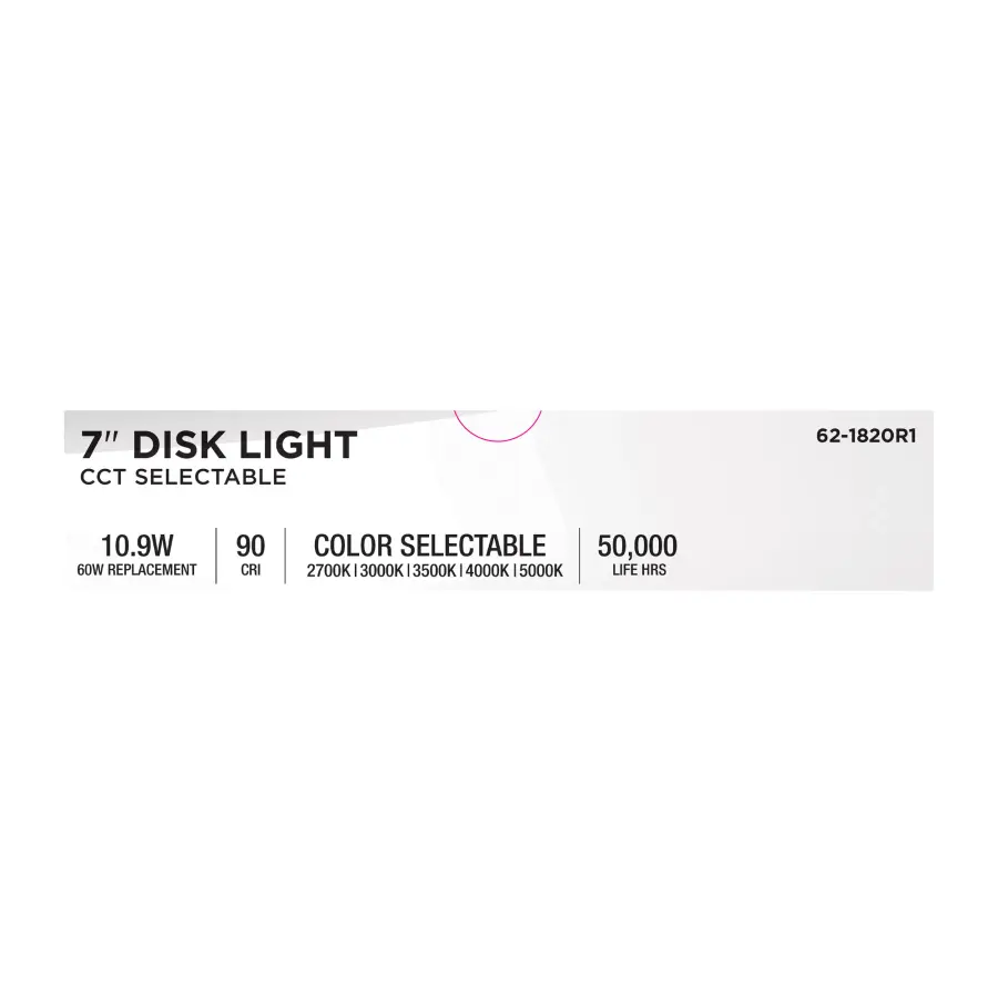 7" LED Disk Light with Occupancy Sensor - CCT Selectable - Image 15