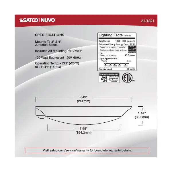 10" LED Disk Light with Occupancy Sensor - CCT Selectable - Image 5