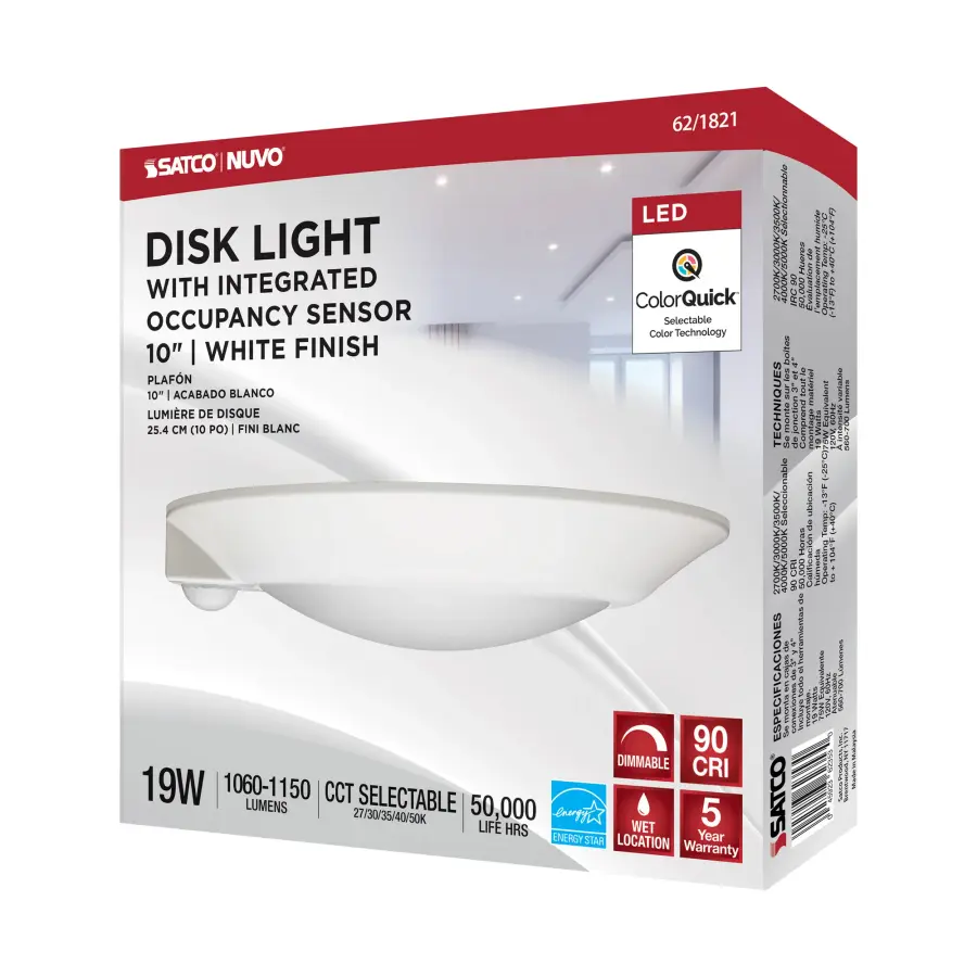 10" LED Disk Light with Occupancy Sensor - CCT Selectable - Image 8