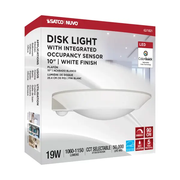 10" LED Disk Light with Occupancy Sensor - CCT Selectable - Image 9