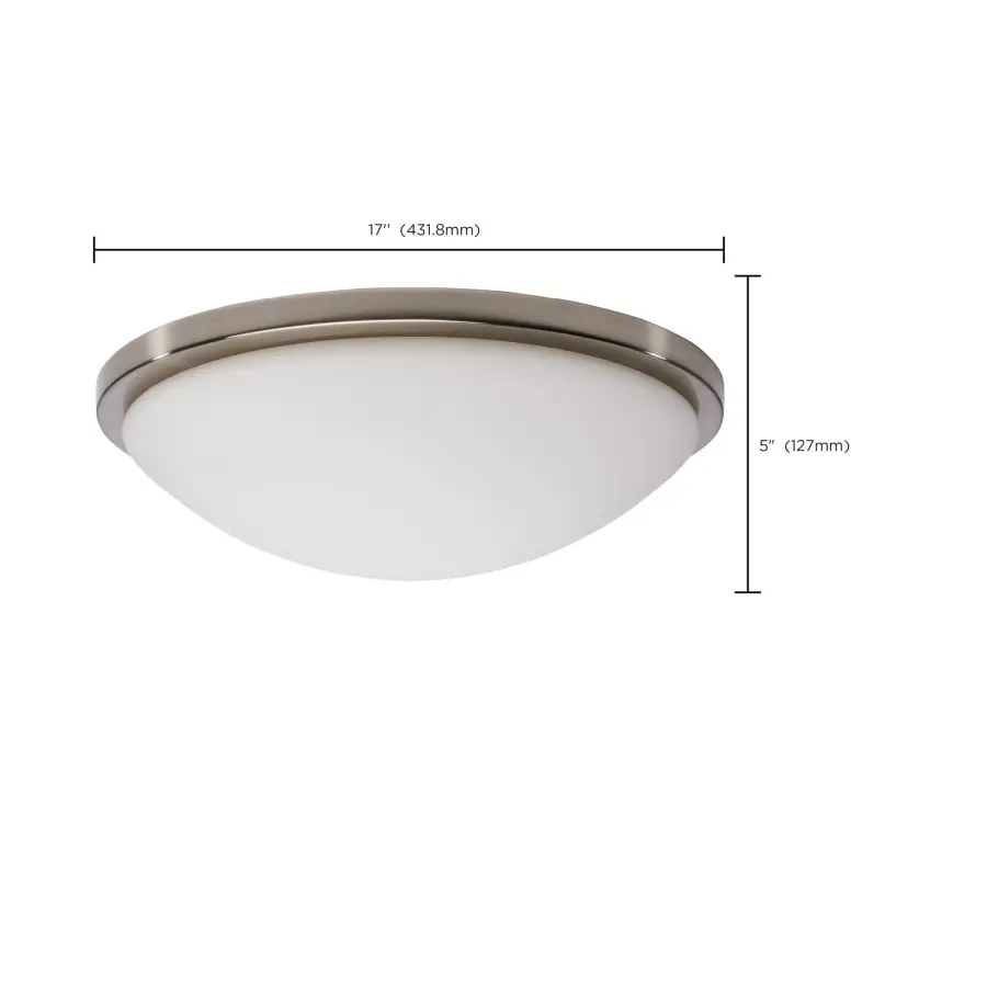 Button 17" LED Flush Mount - Brushed Nickel - Image 9
