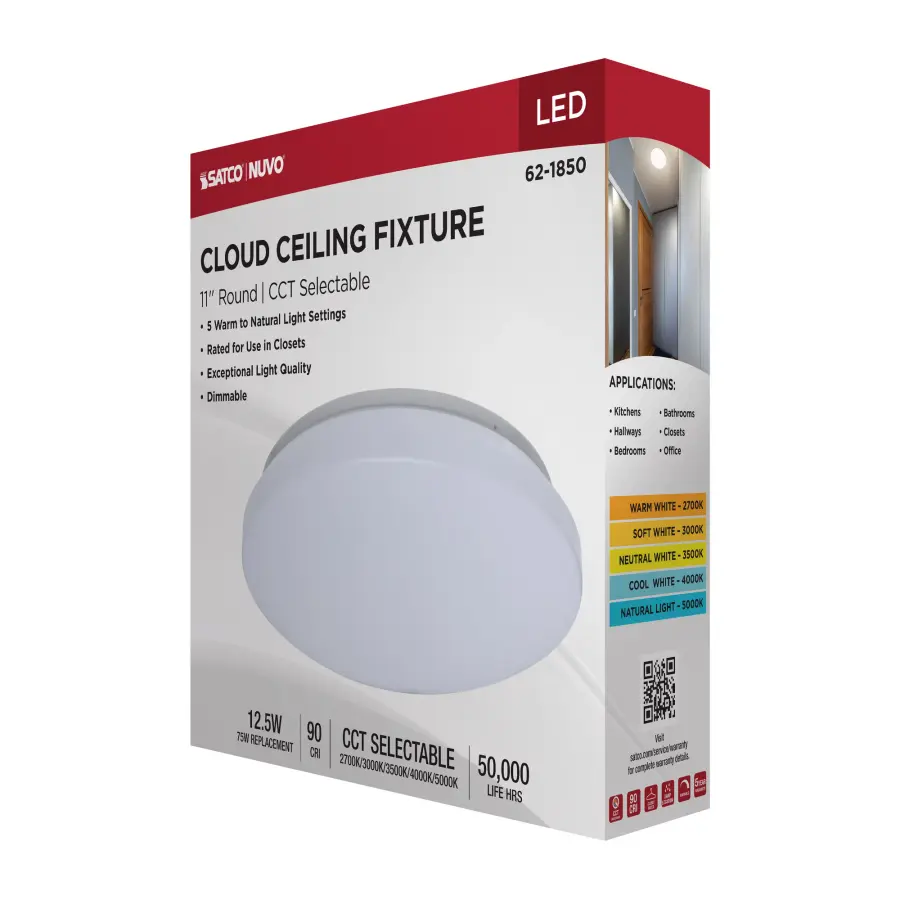 11" LED Cloud Flush Mount - CCT Selectable - Image 13