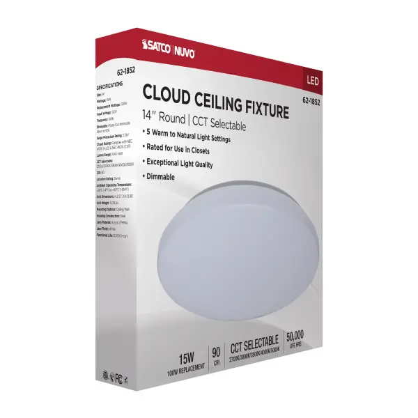 14" LED Cloud Flush Mount - CCT Selectable - Image 14