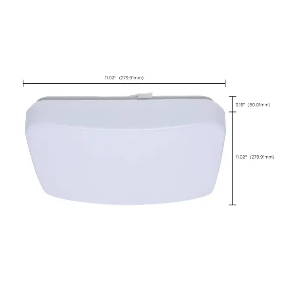 11" LED Cloud Square Flush Mount - White - Image 16