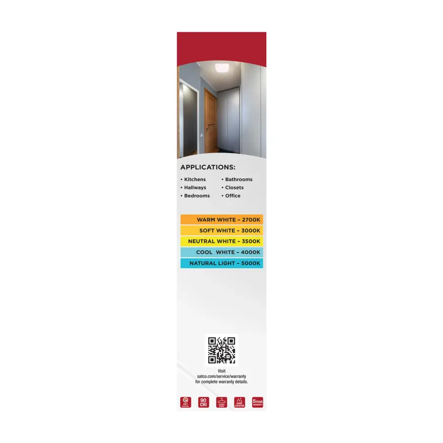 14" LED Cloud Flush Mount with Motion Sensor - Image 15