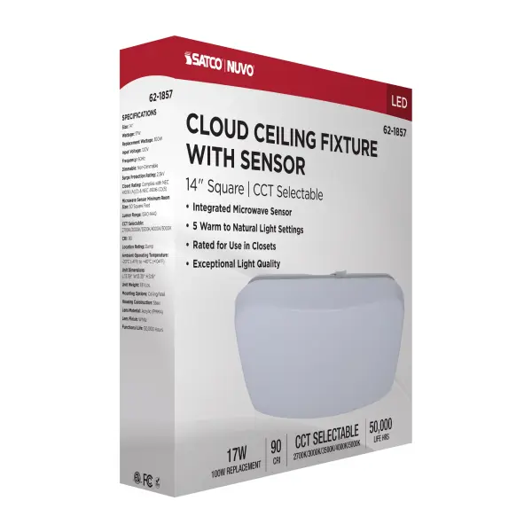 14" LED Cloud Flush Mount with Motion Sensor - Image 18