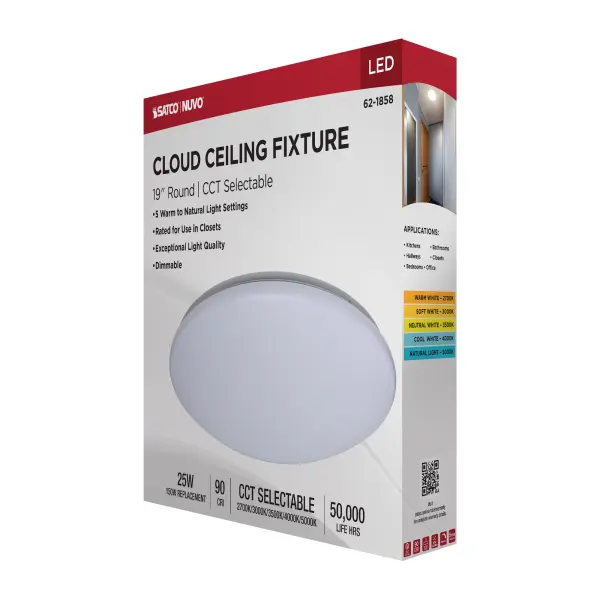 19" LED Cloud Flush Mount - CCT Selectable - Image 14