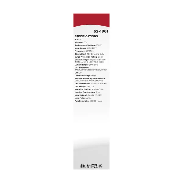 14" LED Cloud Flush Mount - CCT Selectable - Image 13