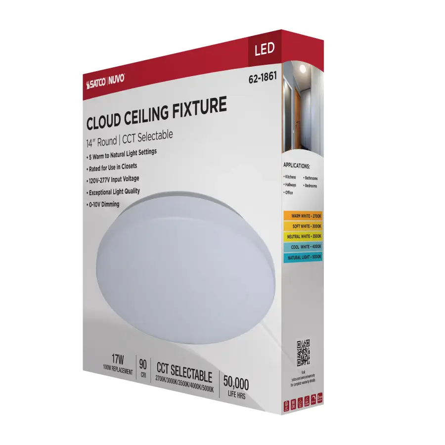 14" LED Cloud Flush Mount - CCT Selectable - Image 14
