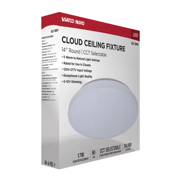 14" LED Cloud Flush Mount - CCT Selectable - Image 15