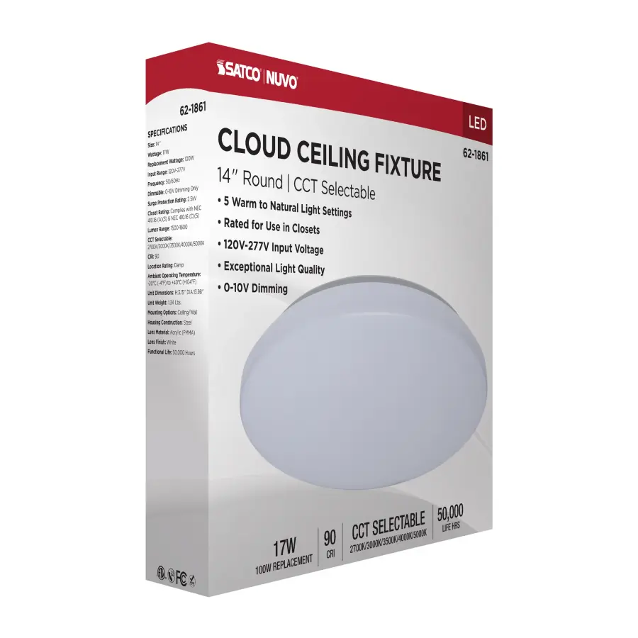 14" LED Cloud Flush Mount - CCT Selectable - Image 15