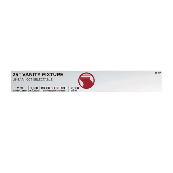 Glamour LED 25" Vanity Light in Brushed Nickel - Image 12