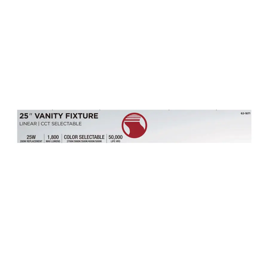 Glamour LED 25" Vanity Light in Brushed Nickel - Image 12