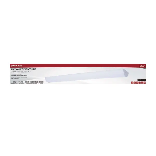 Crispo LED 49" Vanity Light in White - Image 8