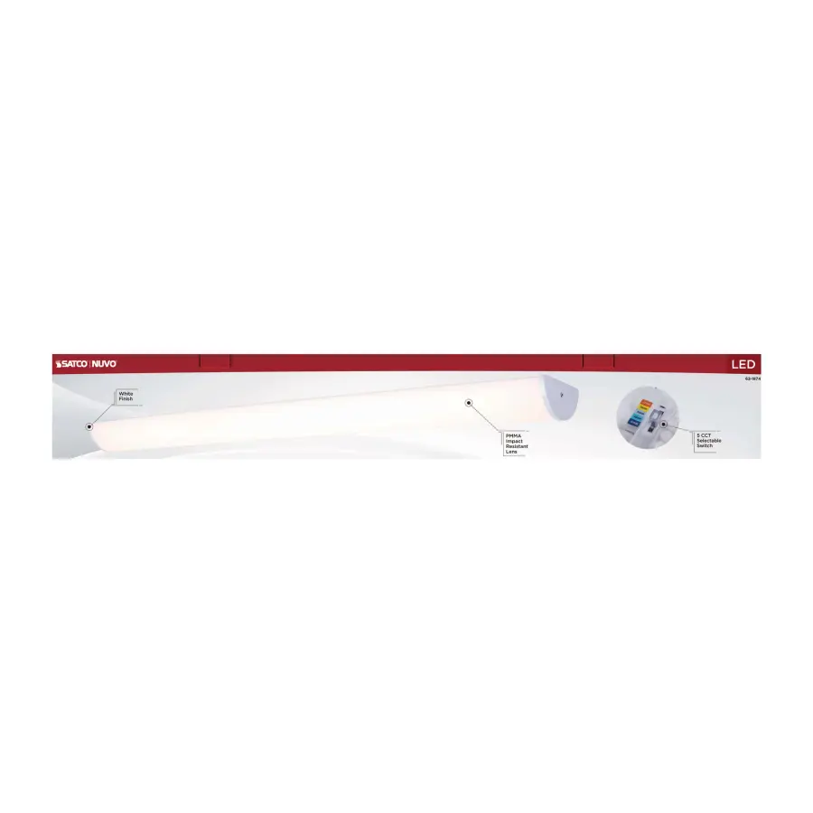 Crispo LED 49" Vanity Light in White - Image 9