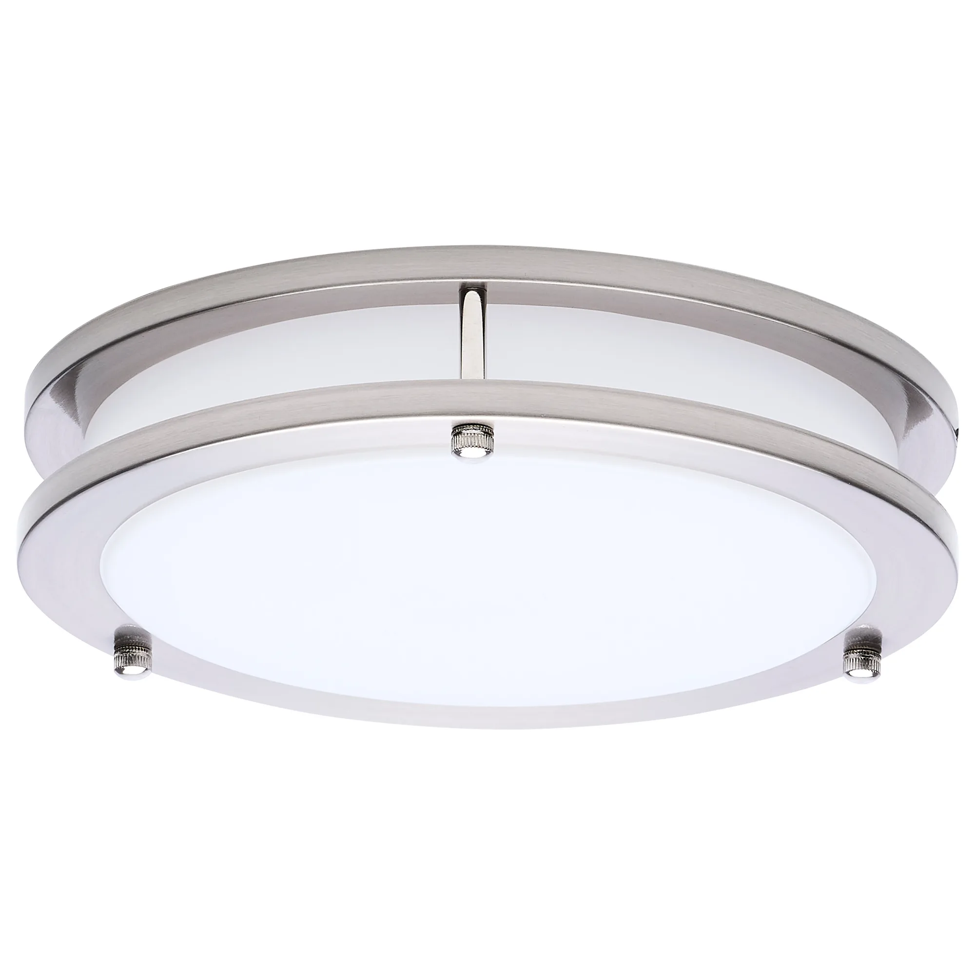 Glamour LED 10" Flush Mount in Brushed Nickel