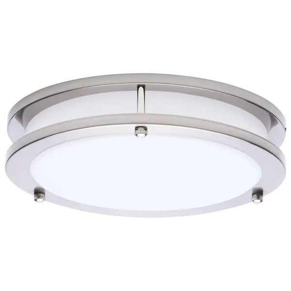 The Glamour LED flush mount combines sleek contemporary styling with practical 5-CCT selectable technology, allowing you to customize lighting from warm 2700K to cool 5000K. Perfect for utility spaces and bedrooms.