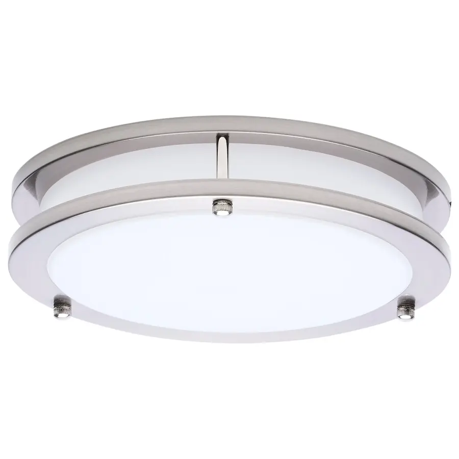 Glamour LED 10" Flush Mount in Brushed Nickel - Image 1