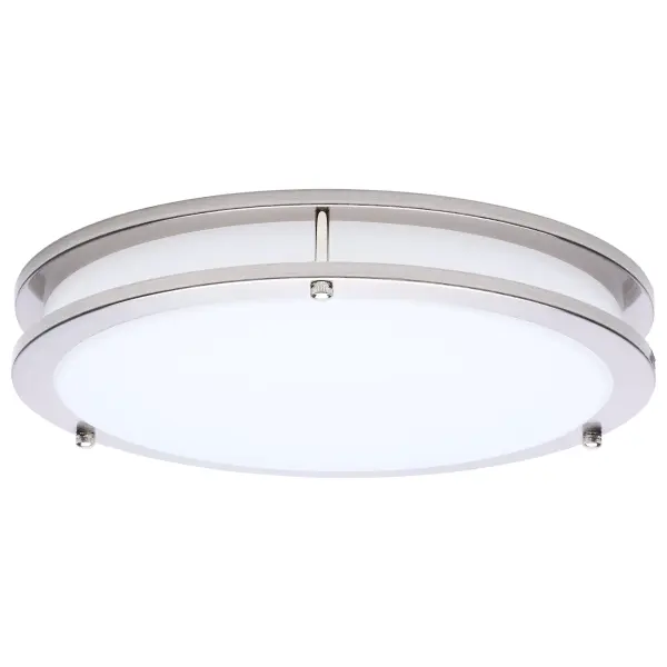 The Glamour LED flush mount combines sleek contemporary styling with practical 5-CCT selectable technology, allowing you to customize lighting from warm 2700K to cool 5000K. Perfect for low-ceiling spaces requiring efficient, long-lasting illumination.