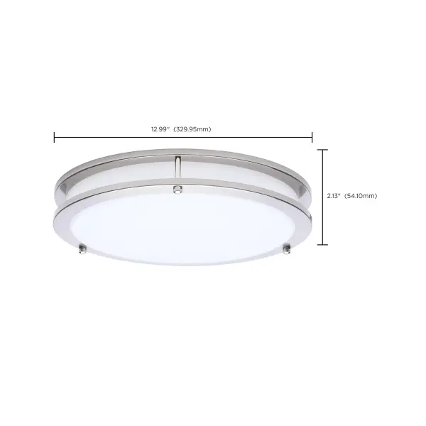 Glamour LED 13" Flush Mount in Brushed Nickel - Image 16