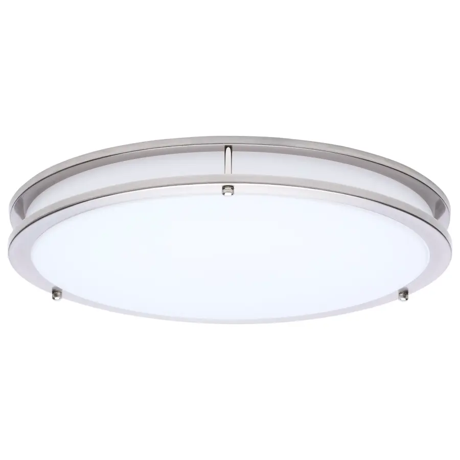 Glamour LED 17" Flush Mount in Brushed Nickel - Image 1