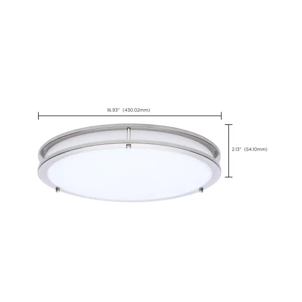 Glamour LED 17" Flush Mount in Brushed Nickel - Image 16