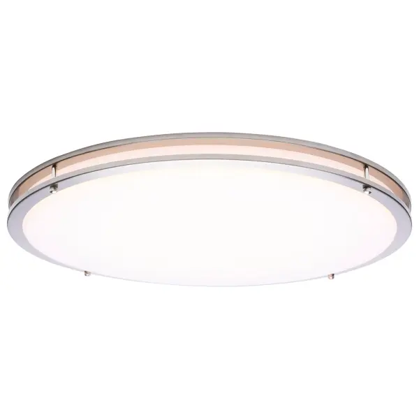 The Glamour LED flush mount combines sleek contemporary design with practical 5-CCT selectable technology, allowing you to customize lighting from warm 2700K to cool 5000K. High CRI and energy efficiency make it ideal for any space. - alternate view