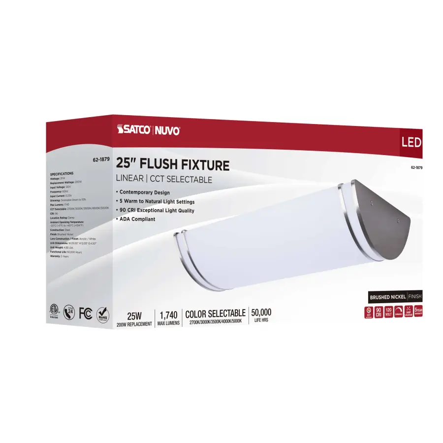Glamour LED Linear Flush Mount - 25 Inch - Image 11