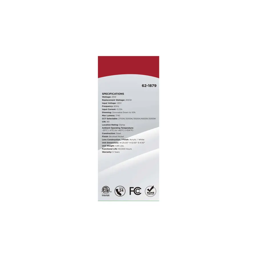 Glamour LED Linear Flush Mount - 25 Inch - Image 9