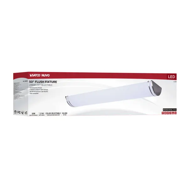 Glamour 50" LED Linear Flush Mount in Brushed Nickel - Image 13