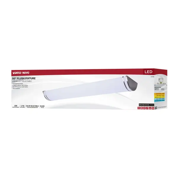 Glamour 50" LED Linear Flush Mount in Brushed Nickel - Image 14