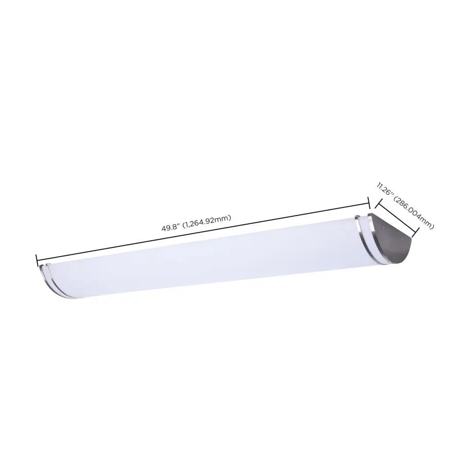 Glamour 50" LED Linear Flush Mount in Brushed Nickel - Image 15