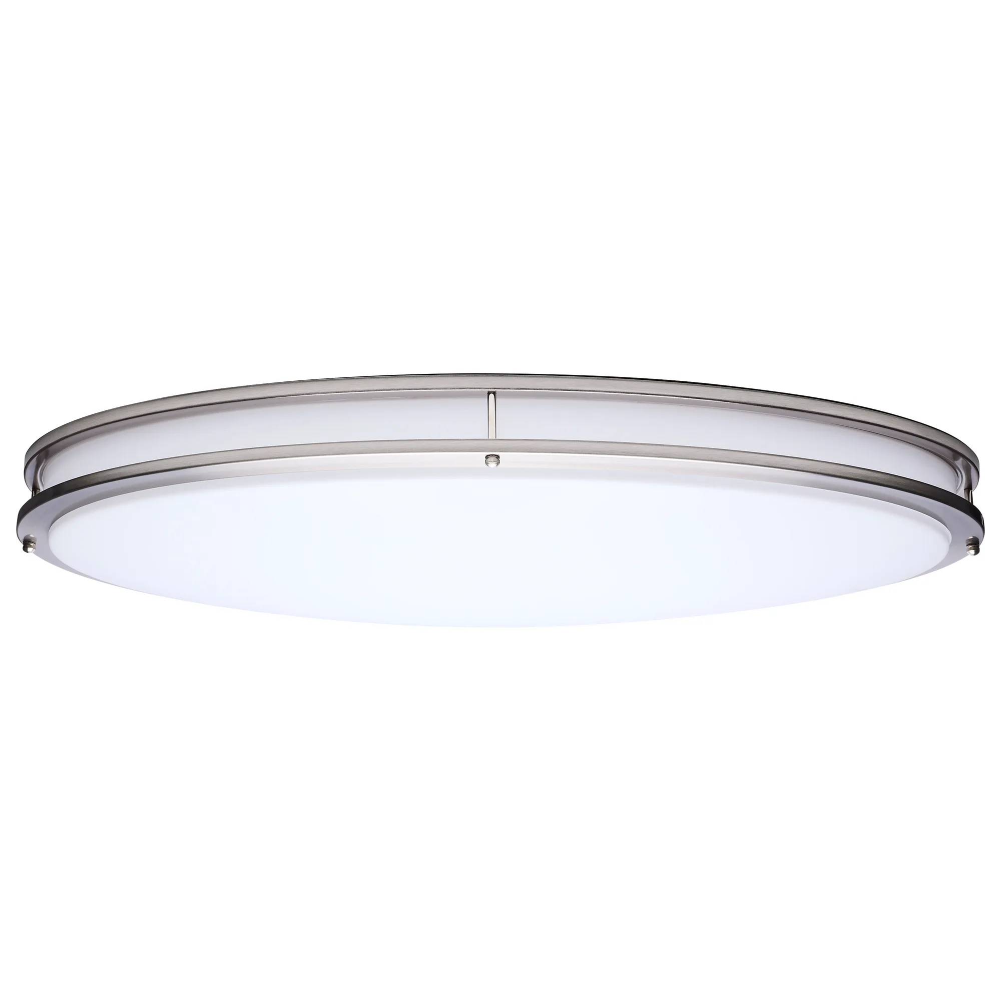 Glamour 32" Oval LED Flush Mount in Brushed Nickel