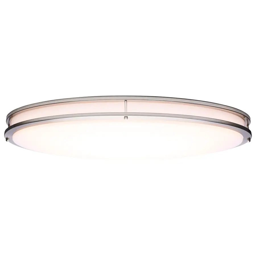 Glamour 32" Oval LED Flush Mount in Brushed Nickel - Image 2