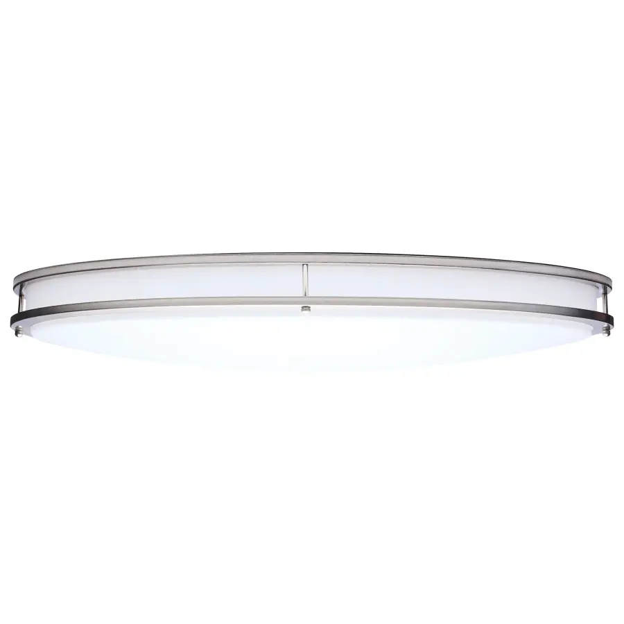 Glamour 32" Oval LED Flush Mount in Brushed Nickel - Image 3